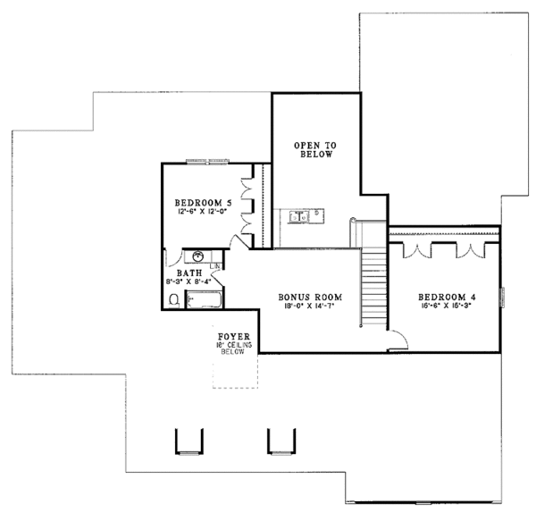 Home Plan - Country Floor Plan - Upper Floor Plan #17-3145