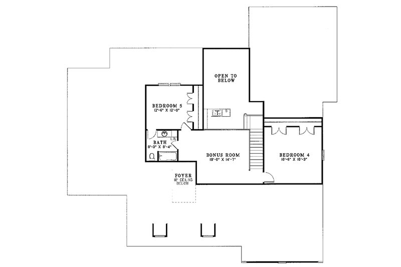 Home Plan - Floor Plan - Upper Floor for Country House Plan #17-3145 - 5 bed, 5 bath