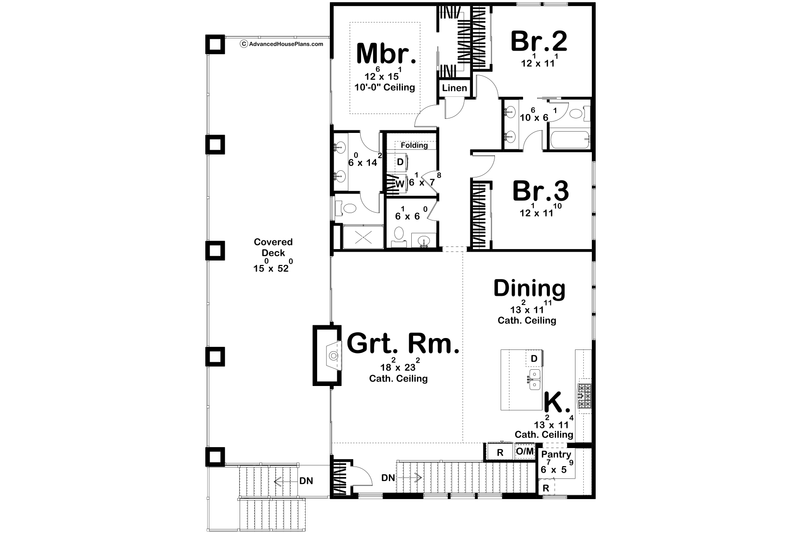 Architectural House Design - Floor Plan - Upper Floor for Barndominium House Plan #455-818 - 3 bed, 2.5 bath