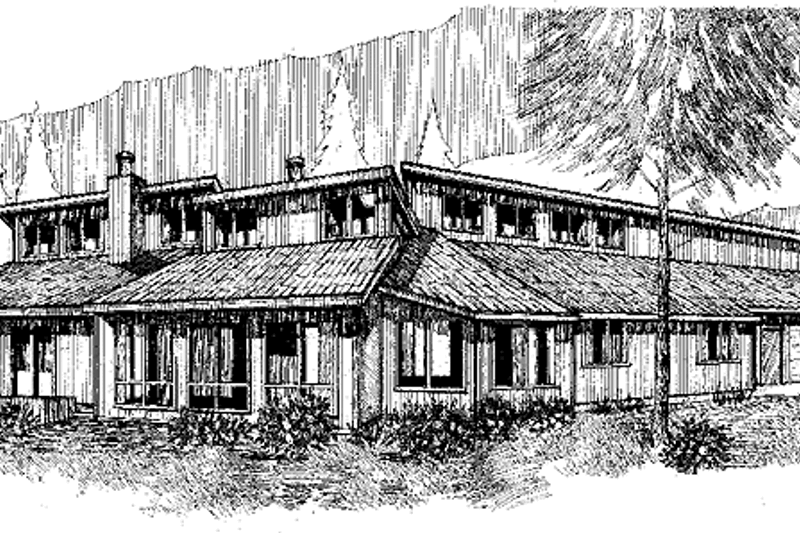 House Blueprint - Contemporary Exterior - Front Elevation Plan #60-892