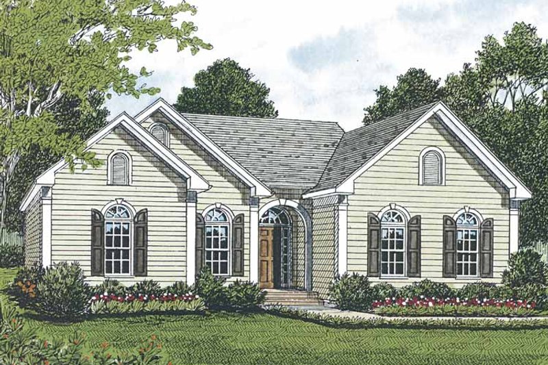 Architectural House Design - Traditional Exterior - Front Elevation Plan #453-493
