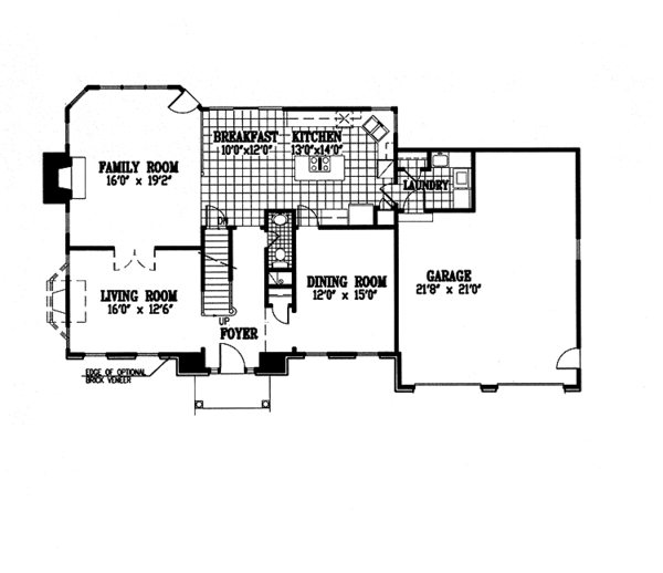 Architectural House Design - Classical Floor Plan - Main Floor Plan #953-11