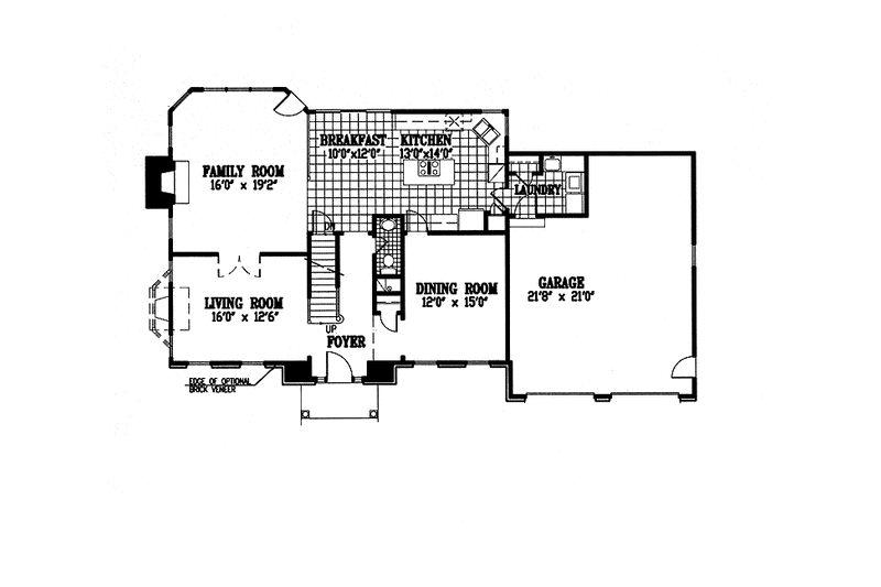 Home Plan - Floor Plan - Main Floor for Classical House Plan #953-11 - 4 bed, 3.5 bath