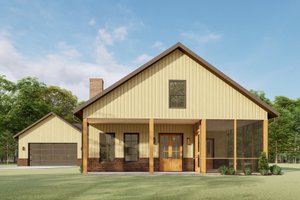 Barndominium Exterior - Front Elevation Plan #1092-38