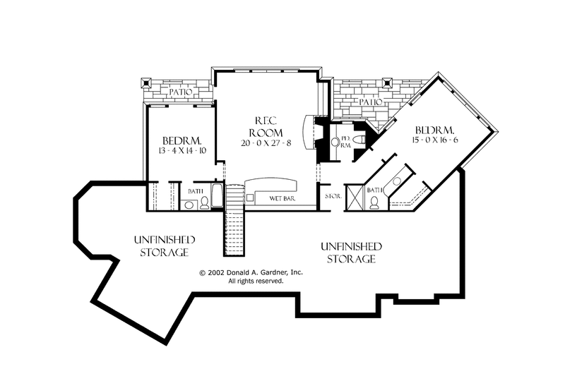 House Design - Floor Plan - Lower Floor for European House Plan #929-894 - 4 bed, 4.5 bath
