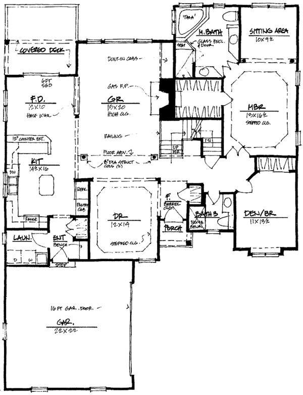 House Plan Design - Traditional Floor Plan - Main Floor Plan #328-406