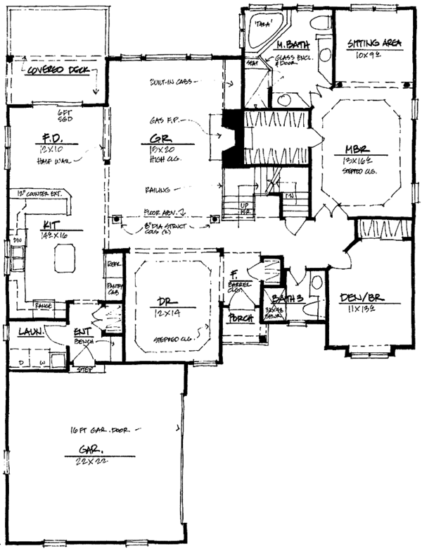 Architectural House Design - Traditional Floor Plan - Main Floor Plan #328-406
