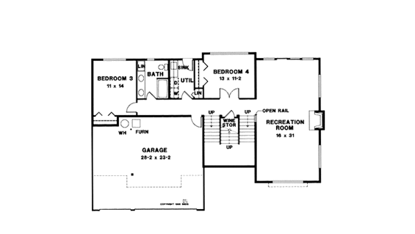 Home Plan - Mediterranean Floor Plan - Upper Floor Plan #966-69
