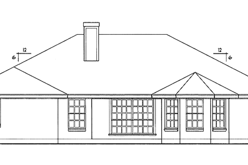 Dream House Plan - Exterior - Rear Elevation for Traditional House Plan #40-497 - 3 bed, 2 bath