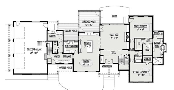 Farmhouse Floor Plan - Main Floor Plan #1088-9