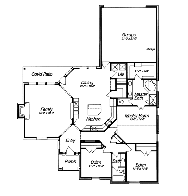 Architectural House Design - Mediterranean Floor Plan - Main Floor Plan #946-5
