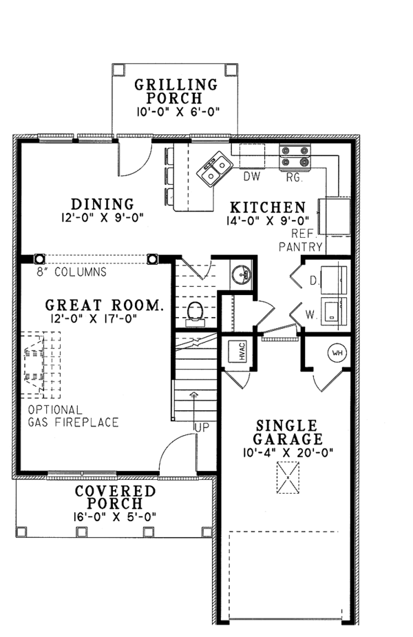 Architectural House Design - Country Floor Plan - Main Floor Plan #17-2746
