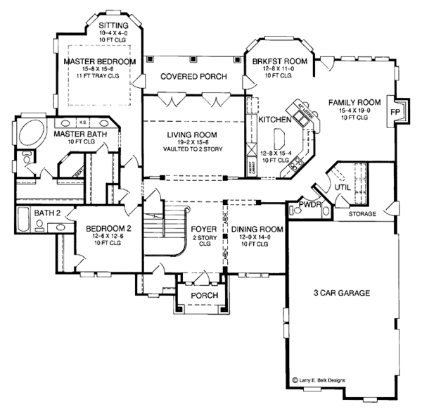 Architectural House Design - Country Floor Plan - Main Floor Plan #952-275