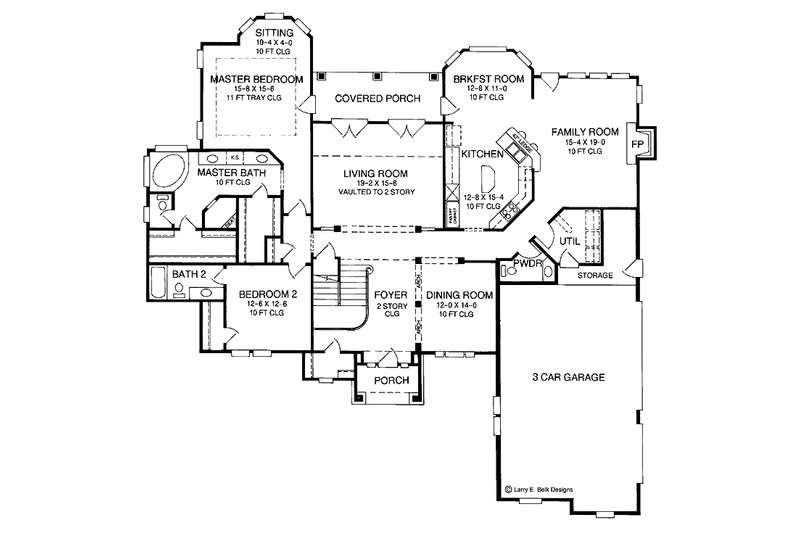 Home Plan - Floor Plan - Main Floor for Country House Plan #952-275 - 4 bed, 3.5 bath