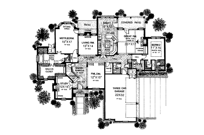 Home Plan - Floor Plan - Main Floor for European House Plan #310-1134 - 4 bed, 4.5 bath