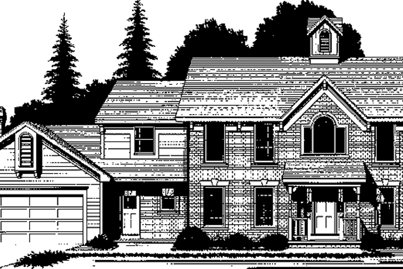 Architectural House Design - Colonial Exterior - Front Elevation Plan #1001-139