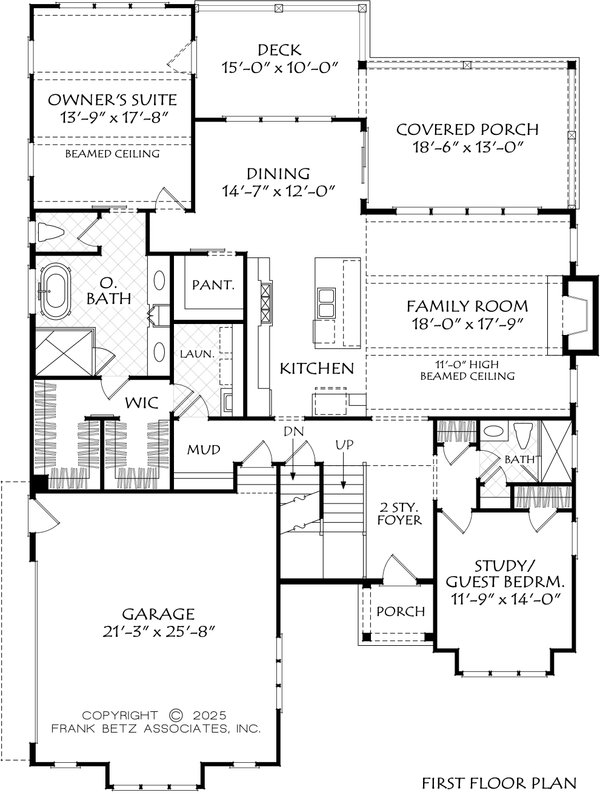 House Blueprint - Craftsman Floor Plan - Main Floor Plan #927-1054