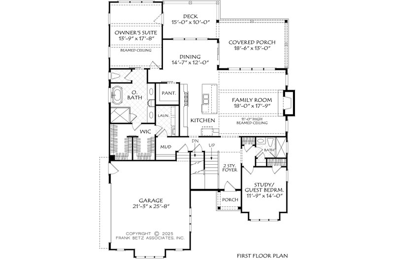 House Design - Floor Plan - Main Floor for Craftsman House Plan #927-1054 - 5 bed, 4 bath