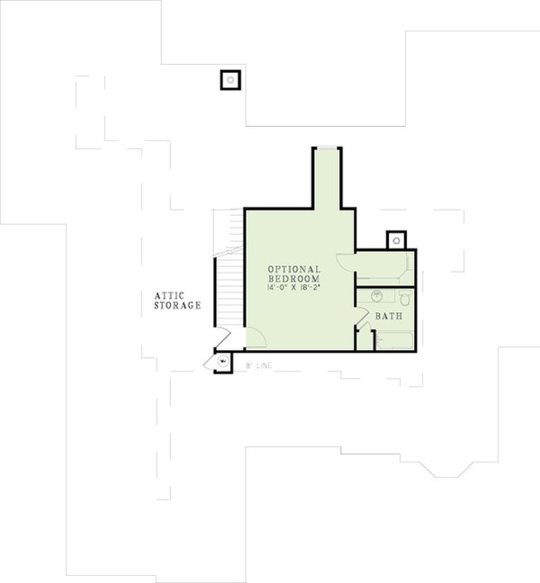 House Design - European Floor Plan - Upper Floor Plan #17-171