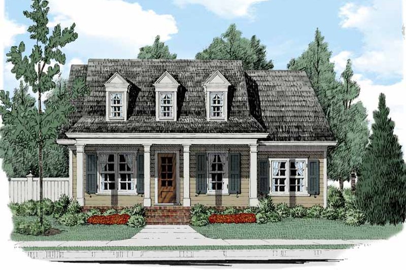 Home Plan - Exterior - Front Elevation 3 for Colonial House Plan #927-512 - 2 bed, 2.5 bath