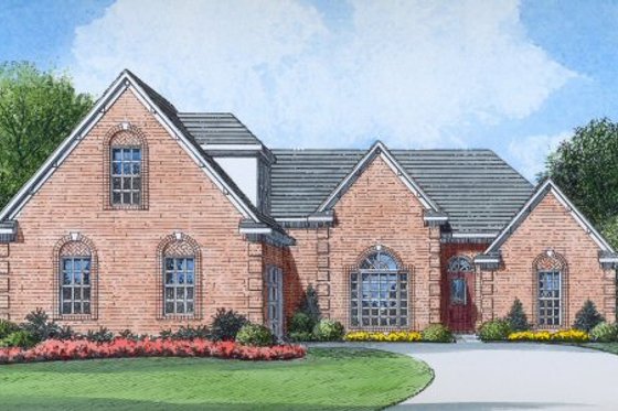 Exterior - Front Elevation for Traditional House Plan #424-375 - 4 bed, 3 bath