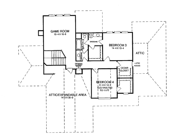 Dream House Plan - Country Floor Plan - Upper Floor Plan #952-141