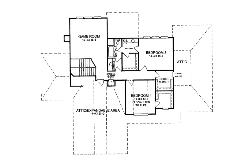 Home Plan - Floor Plan - Upper Floor for Country House Plan #952-141 - 4 bed, 3 bath