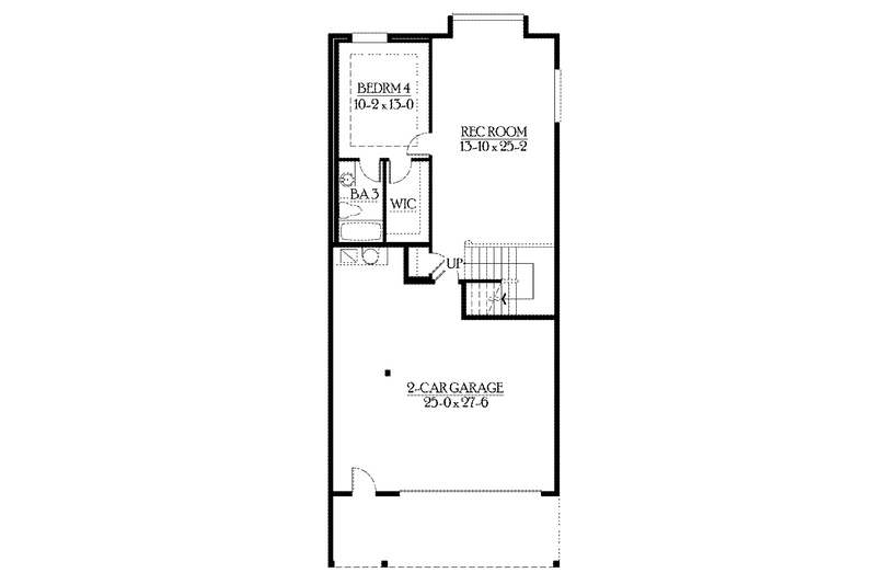 Dream House Plan - Floor Plan - Lower Floor for Prairie House Plan #132-364 - 4 bed, 3.5 bath