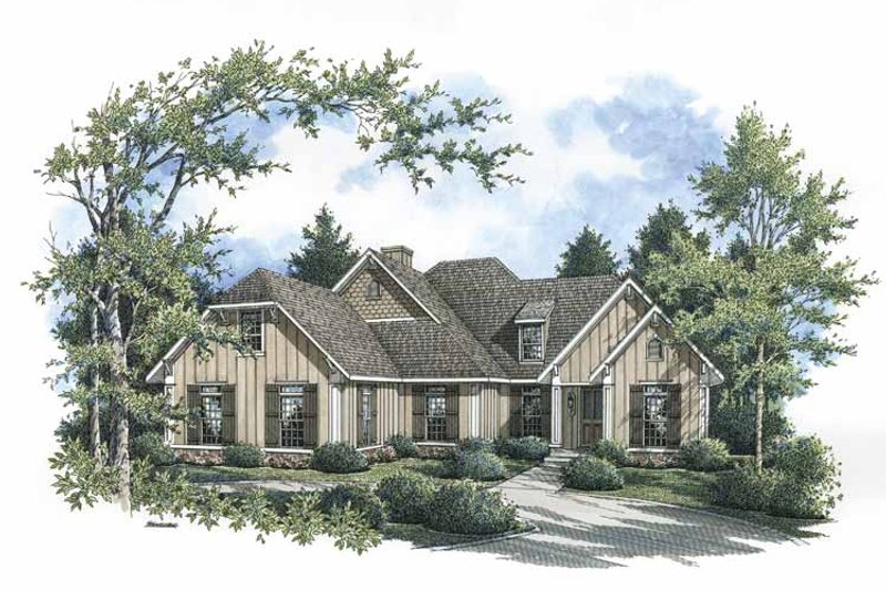 Home Plan - Country Exterior - Front Elevation Plan #45-422