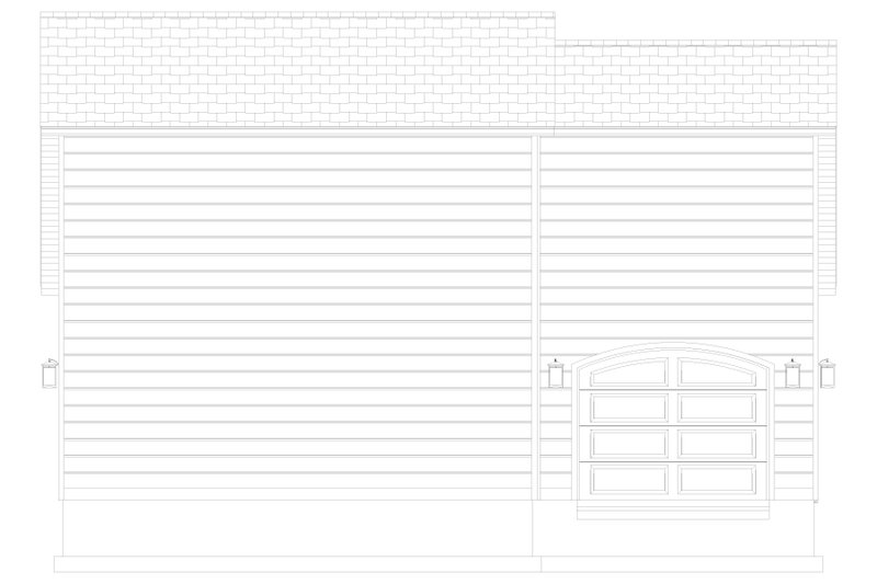 House Design - Exterior - Rear Elevation 2 for Colonial House Plan #1060-158, 0.5 bath