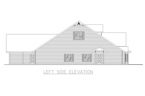 Exterior - Other Elevation for Ranch House Plan #117-261 - 15 bed, 12 bath