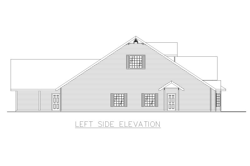 Home Plan - Exterior - Other Elevation for Ranch House Plan #117-261 - 15 bed, 12 bath
