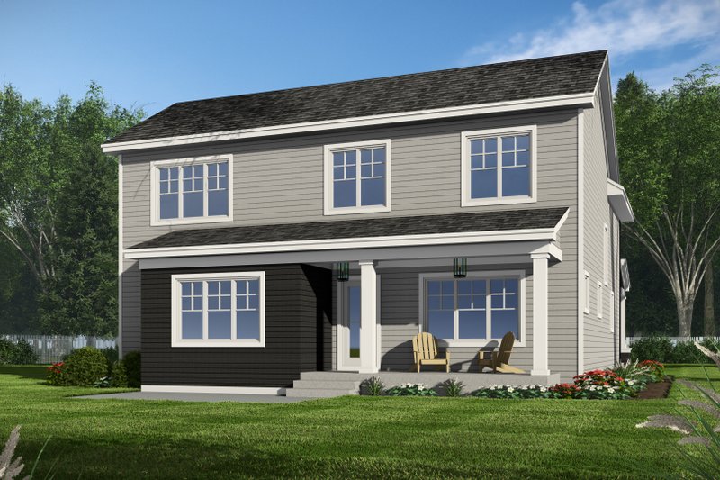 Architectural House Design - Exterior - Rear Elevation for Craftsman House Plan #51-1356 - 3 bed, 2.5 bath