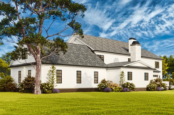 Exterior - Rear Elevation 1 for Traditional House Plan #54-720 - 6 bed, 4 bath