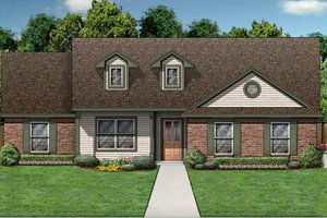 Cottage Exterior - Front Elevation Plan #84-490