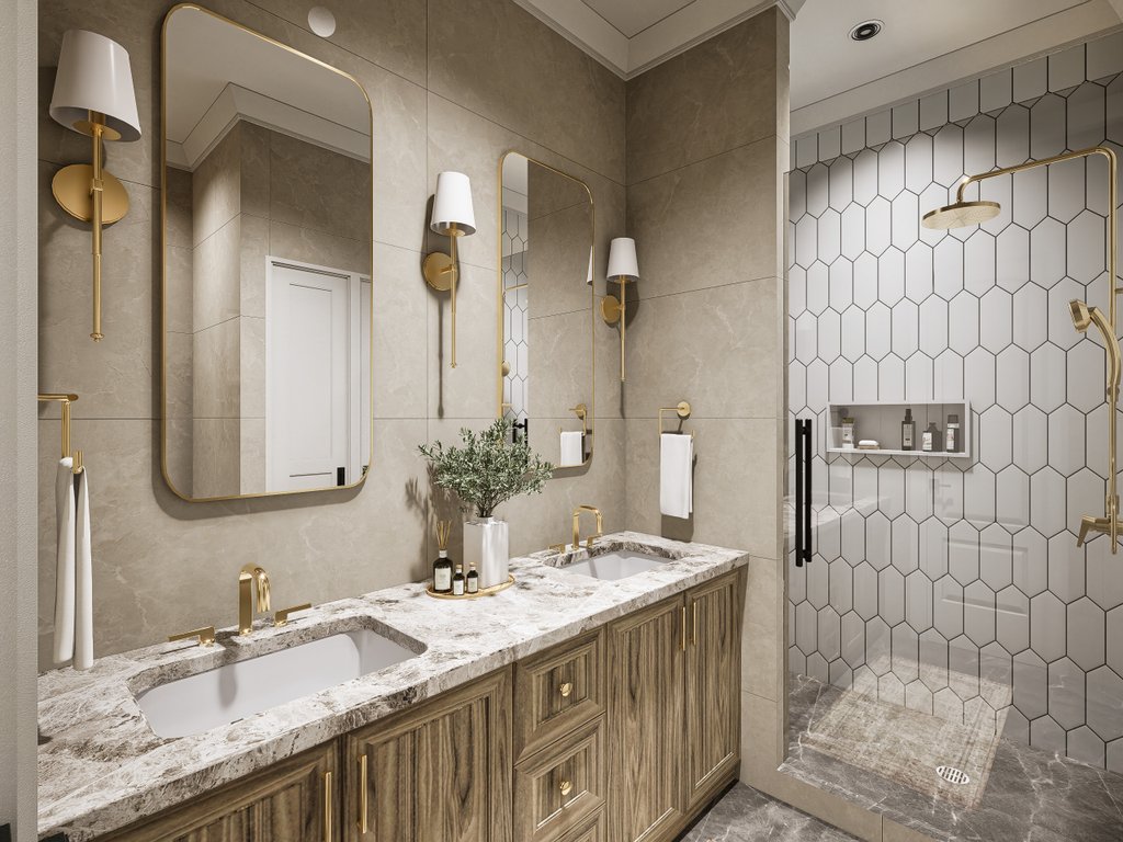 Interior - Bathroom for Bungalow House Plan #54-686 - 2 bed, 3 bath