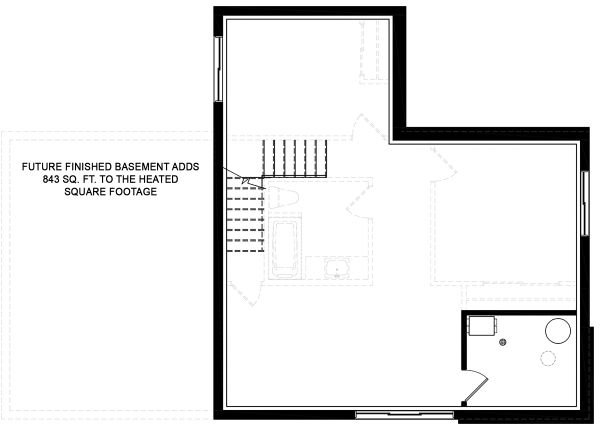 House Plan Design - Modern Floor Plan - Lower Floor Plan #23-2719