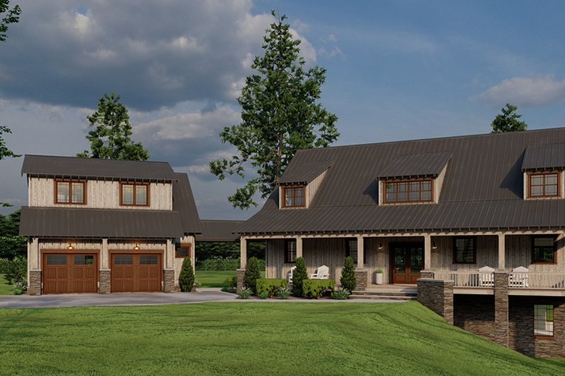 Home Plan - Exterior - Front Elevation 5 for Farmhouse House Plan #923-329 - 5 bed, 3 bath