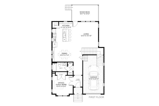 Floor Plan - Main Floor for Farmhouse House Plan #1085-9 - 4 bed, 3 bath
