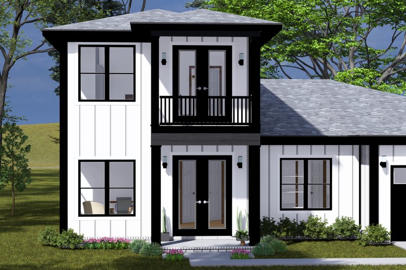 Architectural House Design - Exterior - Covered Porch for Modern House Plan #513-2315 - 3 bed, 2.5 bath