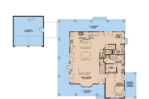 Floor Plan - Main Floor for Cottage House Plan #923-362 - 3 bed, 2.5 bath