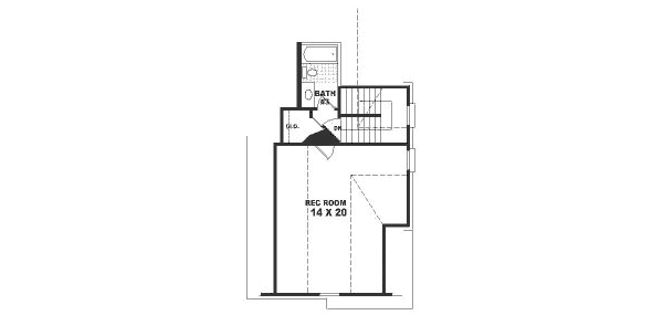 Traditional Floor Plan - Upper Floor Plan #81-328