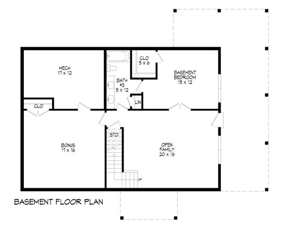 House Blueprint - Southern Floor Plan - Lower Floor Plan #932-810