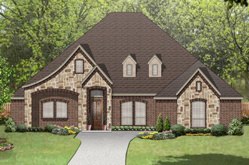 Dream House Plan - European Exterior - Front Elevation Plan #84-574