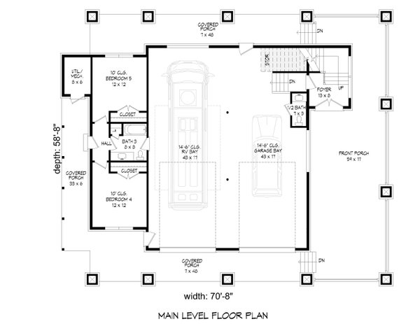 House Design - Contemporary Floor Plan - Main Floor Plan #932-455