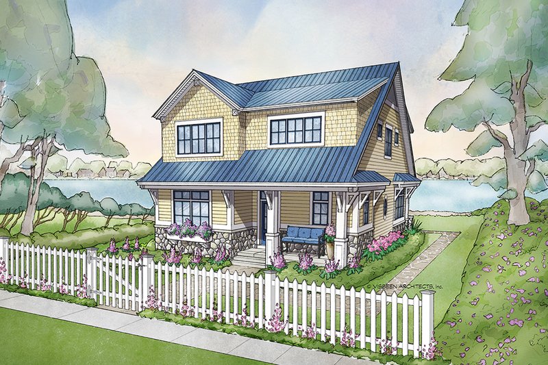 Dream House Plan - Cottage Exterior - Front Elevation Plan #928-314