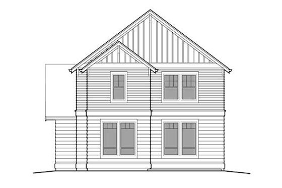 Exterior - Rear Elevation for Craftsman House Plan #48-499 - 3 bed, 2.5 bath