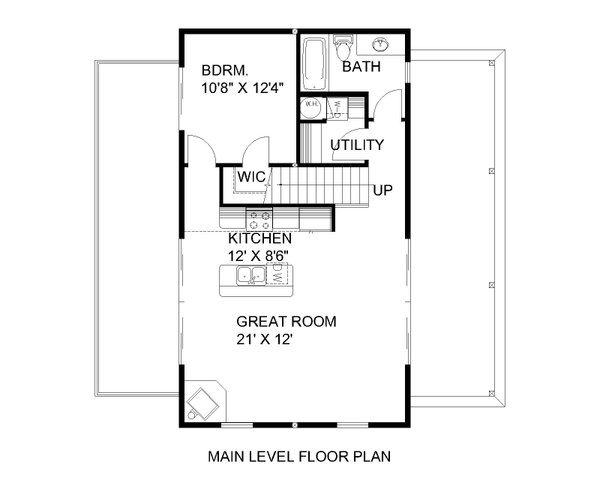 Cottage Floor Plan - Main Floor Plan #117-994