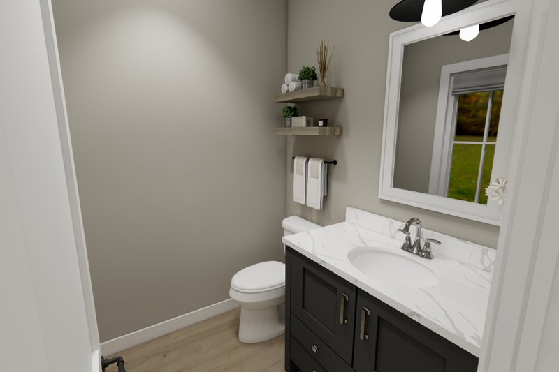 Home Plan - Interior - Bathroom 2 for Farmhouse House Plan #51-1407 - 3 bed, 2.5 bath