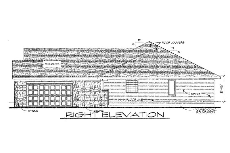 Home Plan - Exterior - Other Elevation 1 for Traditional House Plan #20-2109 - 3 bed, 2 bath